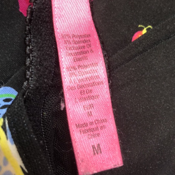 Betsey Johnson Intimates Slip Dress Chemise Butterfly Print Black Y2K Size M - Picture 14 of 16